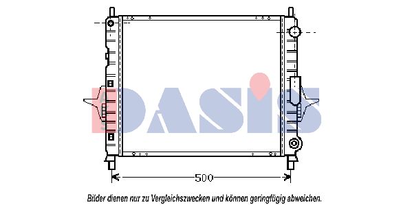 AKS DASIS Радиатор, охлаждение двигателя 181050N